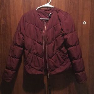 Maroon Bomber Jacket